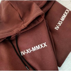 Romen Rakamlı Kombin Çift Sweatshirt