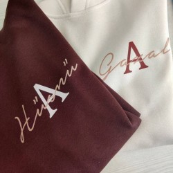 Özel İsim Baskılı Kombin Çift Sweeatshirt Özel İsim Baskılı Kombin Çift Sweeatshirt