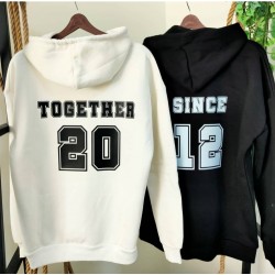 Together Since Özel Tarihli Kombin Çift Sweatshirt