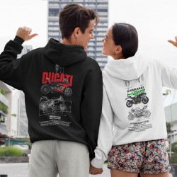 Kawasaki Ducati Tasarımlı Çift Kombin Sweatshirtleri Kawasaki Ducati Tasarımlı Çift Kombin Sweatshirtleri